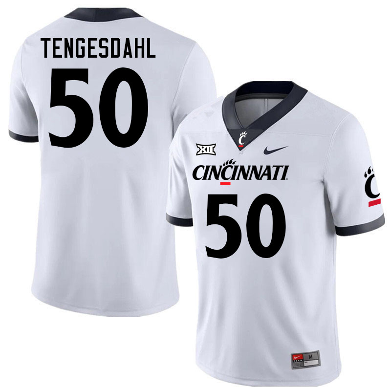 Cincinnati Bearcats #50 Evan Tengesdahl Big 12 Conference College Football Jerseys Stitched Sale-White